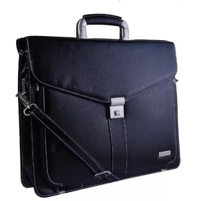 Leather Briefcase - Black