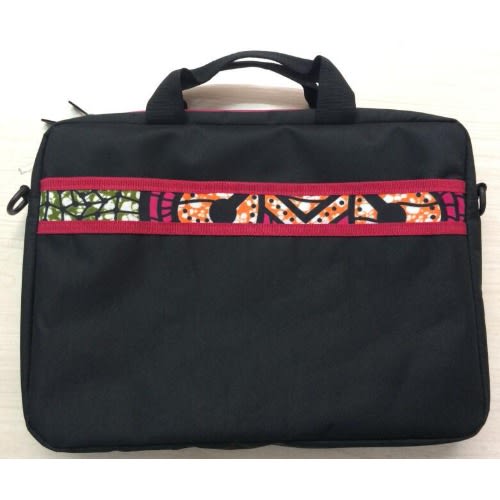 Oju Laptop Bag with Ankara Detail