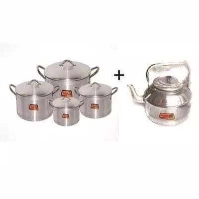 Cooking Pot Set And Kettle Bundle