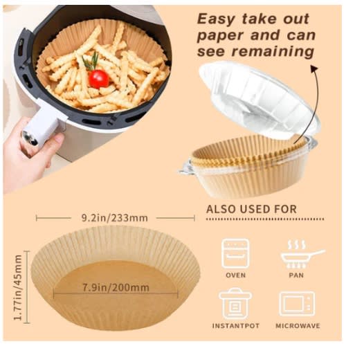 Air Fryer Parchment Paper Liners - 50Pieces