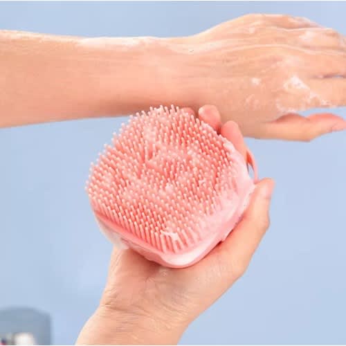 Silicon Exfoliating Bath And Shower Brush -  Pink