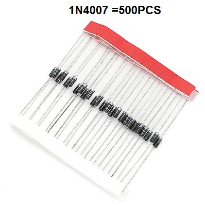 500pcs 1000v Diode 1n4007 Plastic Silicon Rectifier