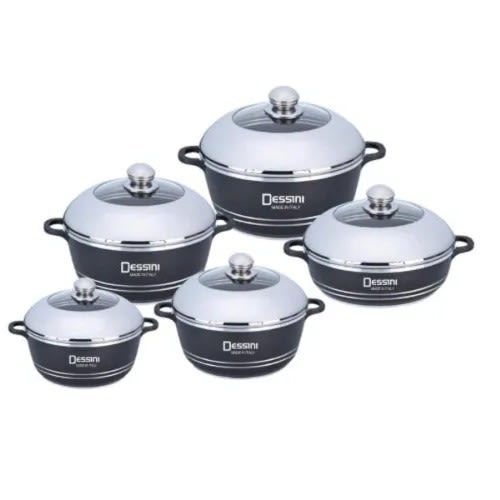 Dessini Royal Imperial Die-casting Non-stick Pot Set - 10 Pieces