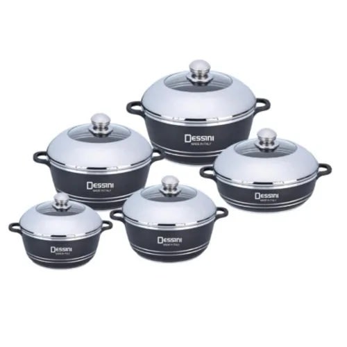 Dessini Royal Imperial Die-casting Non-stick Pot Set - 10 Pieces