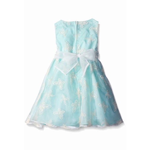 Girls Embroidered Organza Dress