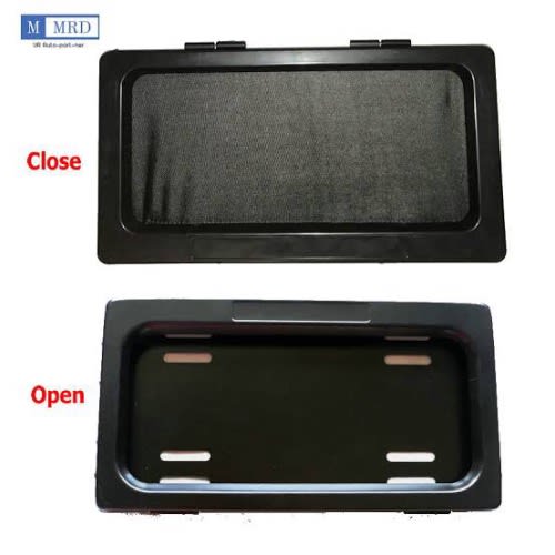 2 Pieces Remote Control Sliding Retractable License Plate Number Cover - Hide Your Plate Num