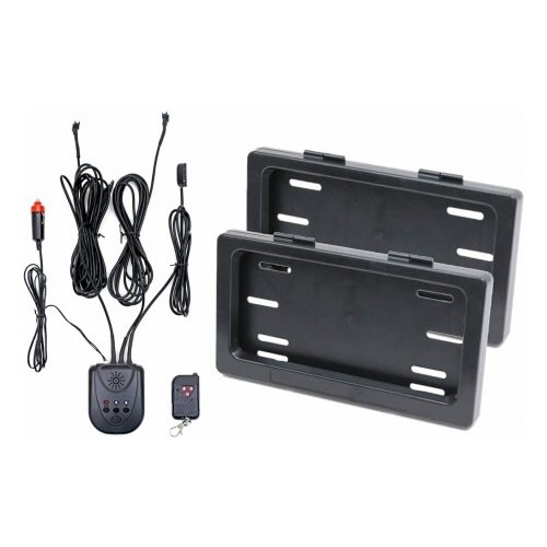 2 Pieces Remote Control Sliding Retractable License Plate Number Cover - Hide Your Plate Num