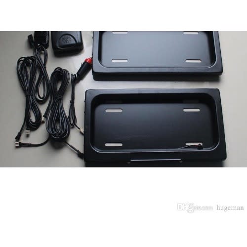 2 Pieces Remote Control Sliding Retractable License Plate Number Cover - Hide Your Plate Num