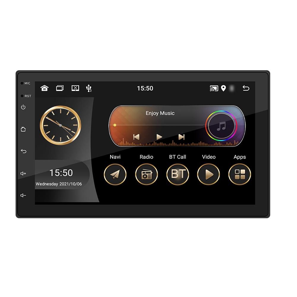 Android 11 Car Stereo Double Din GPS Navigation FM Radio with 7 Inch Touchscreen Support WIFI/AUX/U-Disk/Phone Link/Hands-Free Calling/Reverse Picture/Steering Wheel Control with Backup Camera