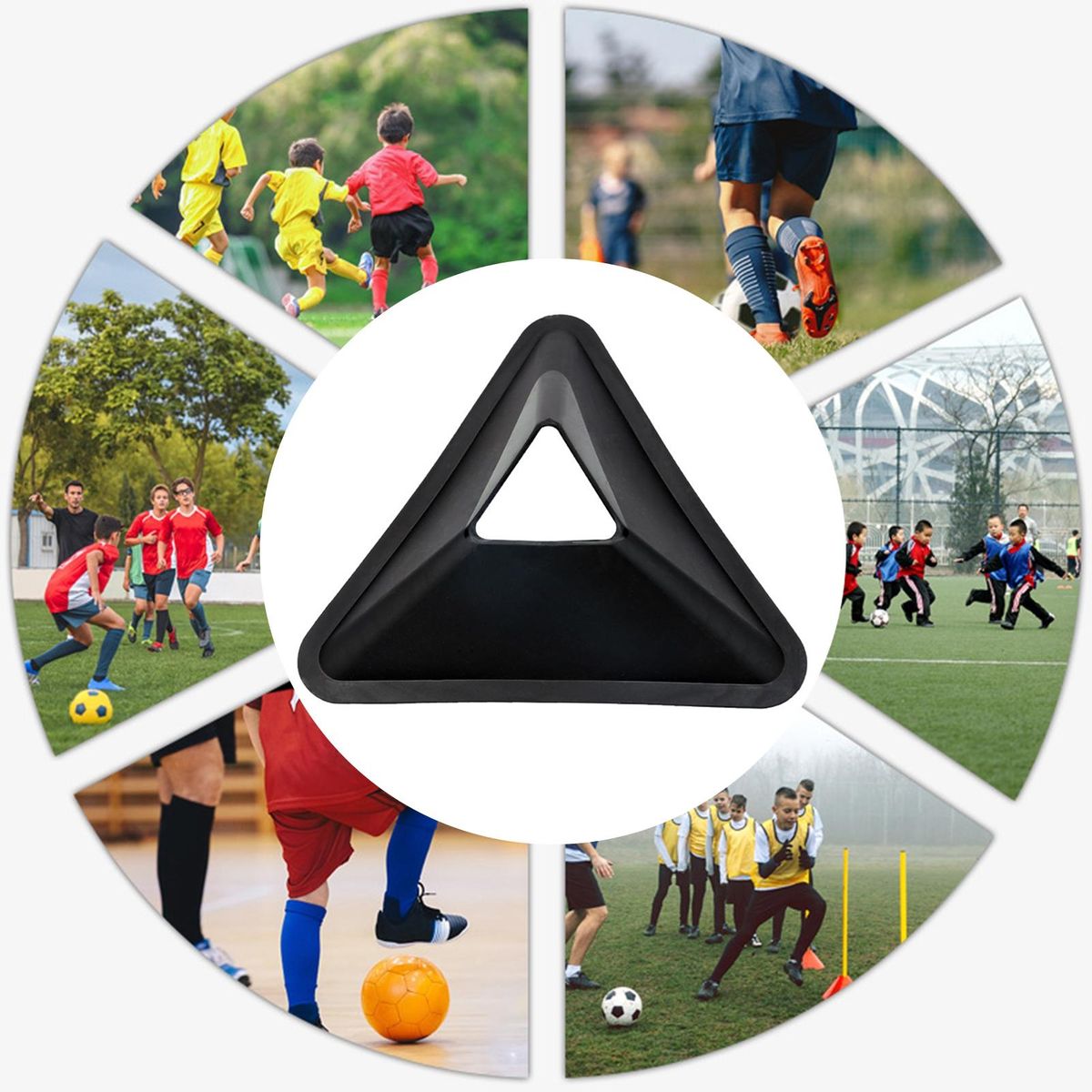 2 Pcs Soccer Markers Reusable Soccer Training Signs Black