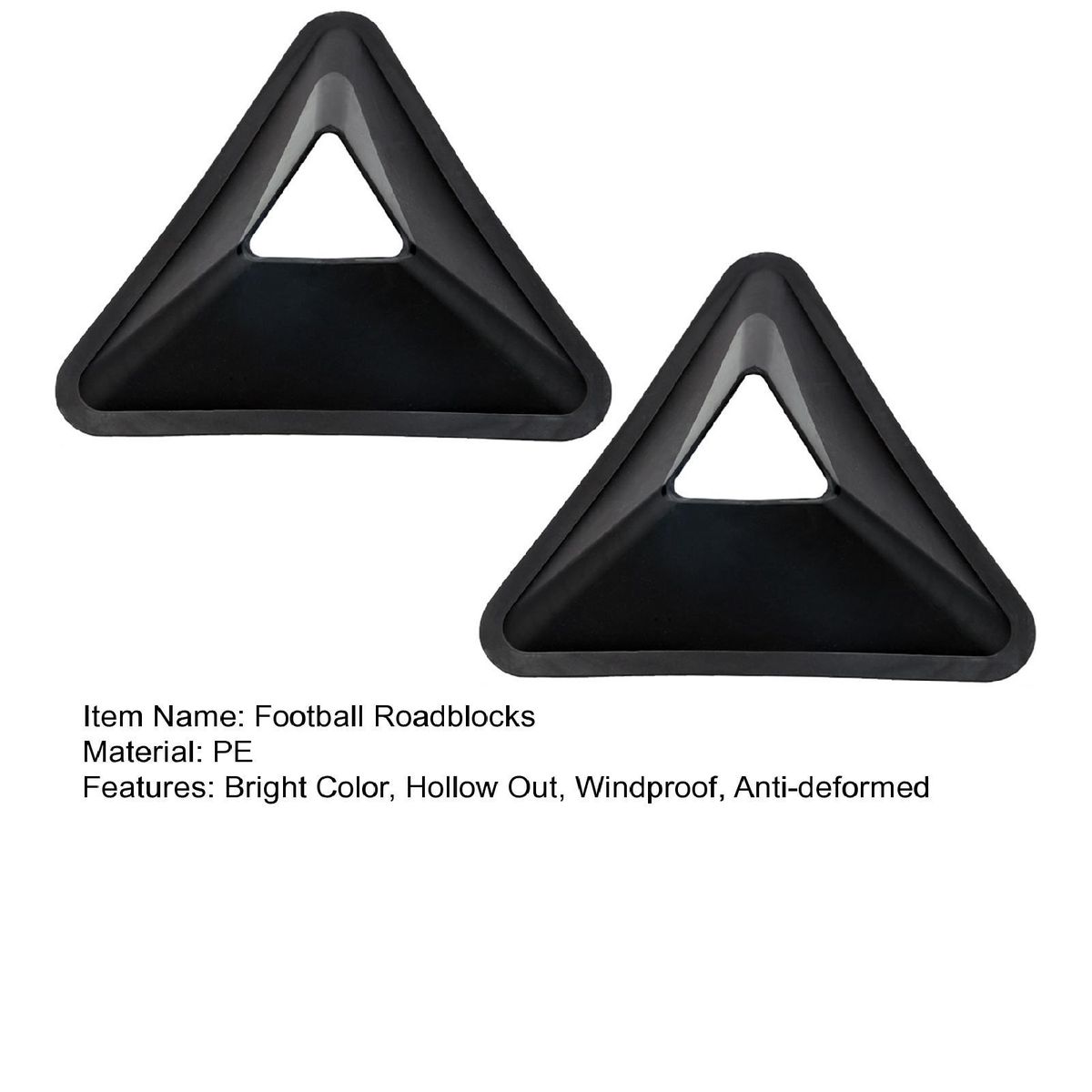 2 Pcs Soccer Markers Reusable Soccer Training Signs Black