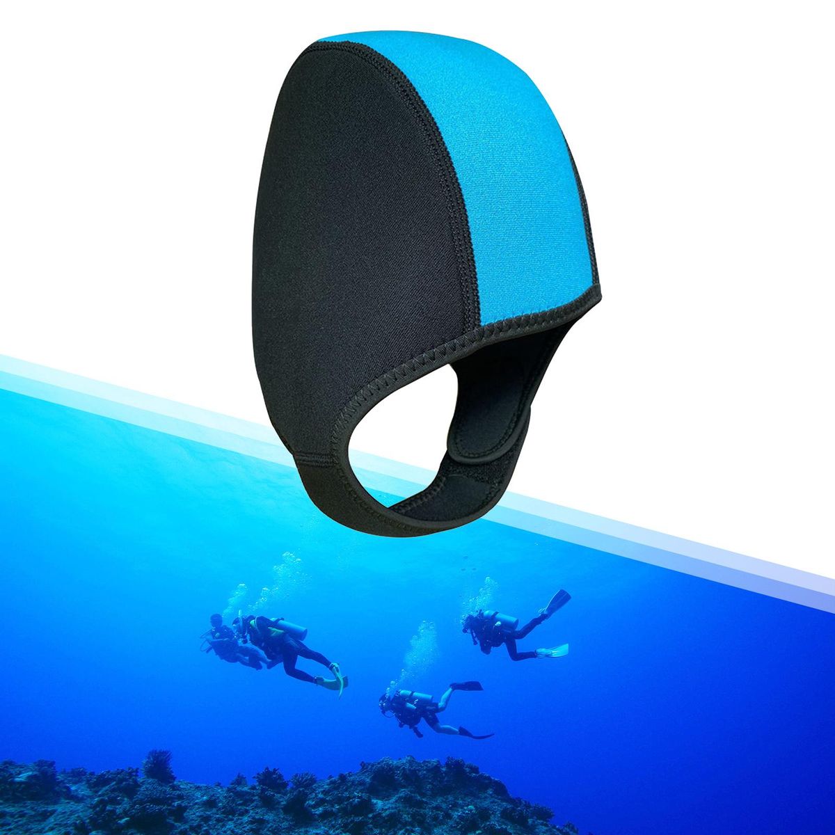 2Pieces Neoprene Dive Hood Stretchy Thermal Surfing