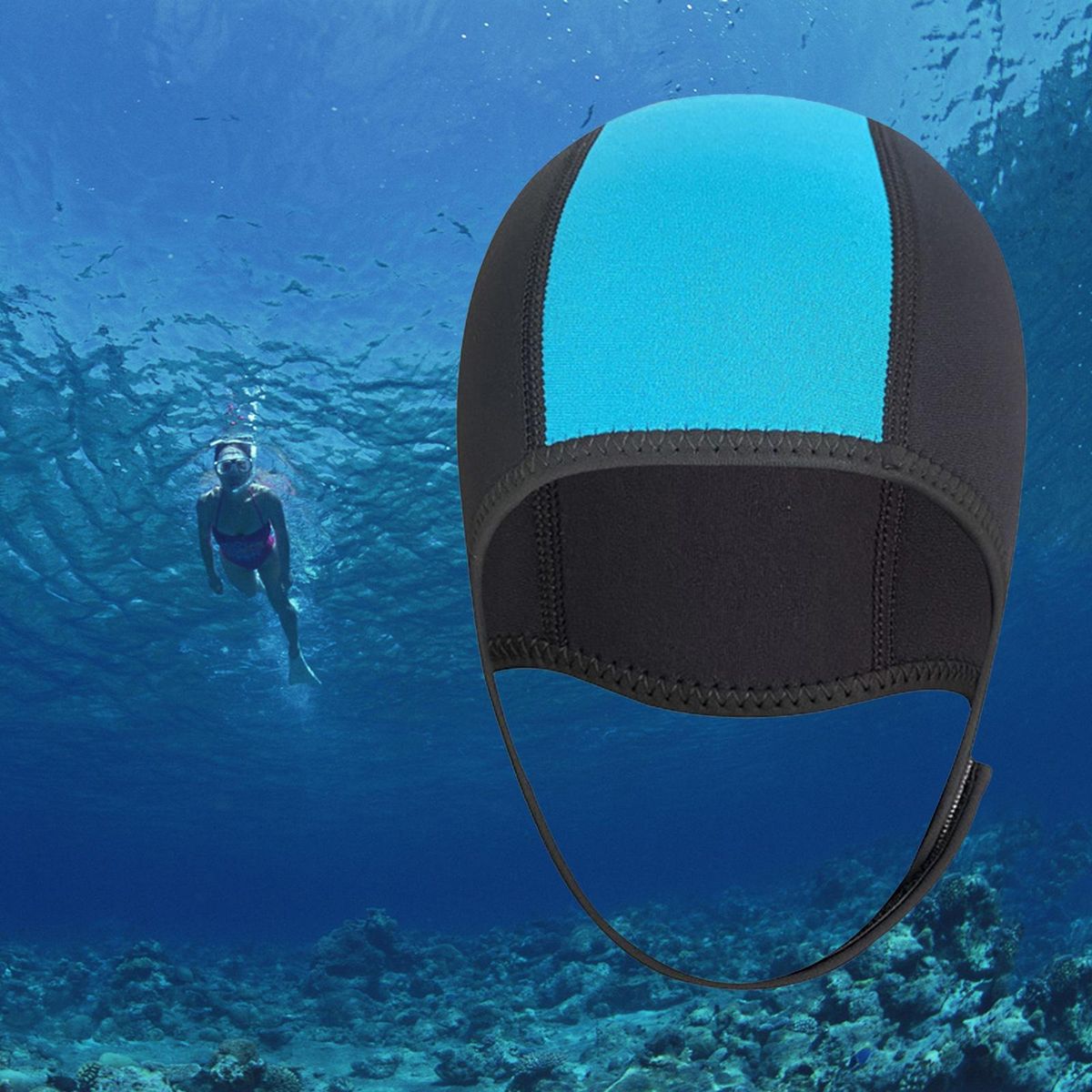 2Pieces Neoprene Dive Hood Stretchy Thermal Surfing