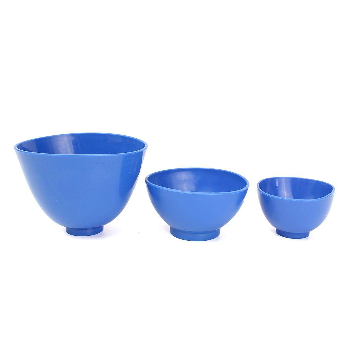 3Pcs Dental Nonstick Impression Alginate Flexible Rubber Mixing Bowls