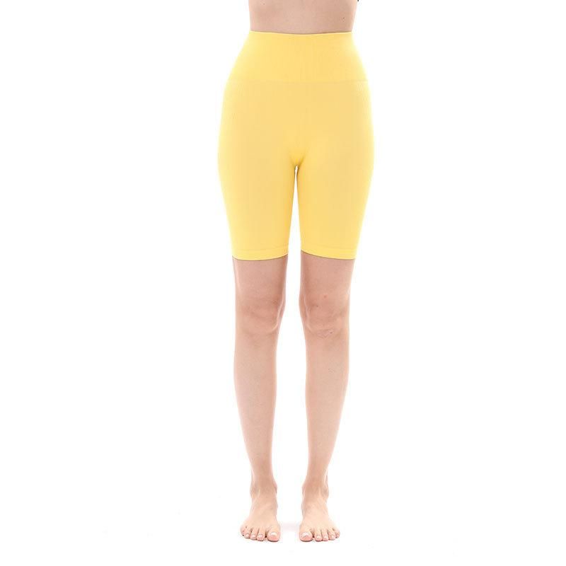 Net red tight sports fitness pants quick drying five point pants high waist peach hip YOGA SHORTS summer thin