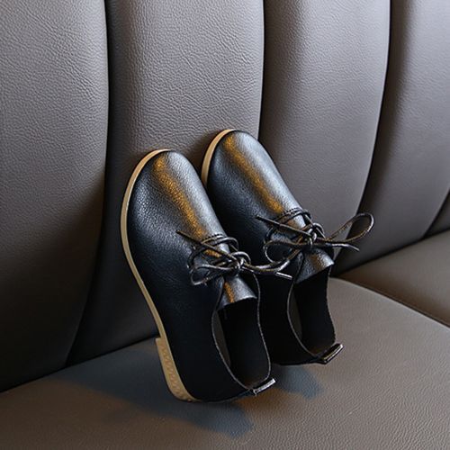 Girls' Leather Single Princess Children's Performance Black Soft Sole Shoes