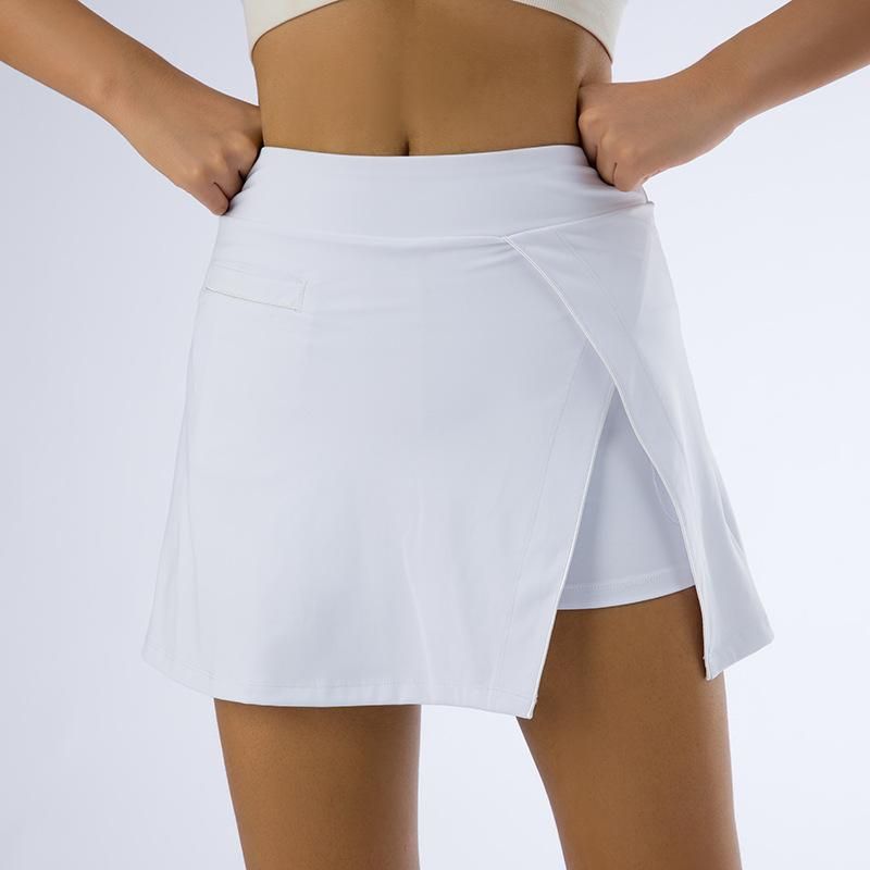 Fitness tennis skirt, outdoor sports skirt, badminton, golf, yoga, anti light fake two-piece skirt pants