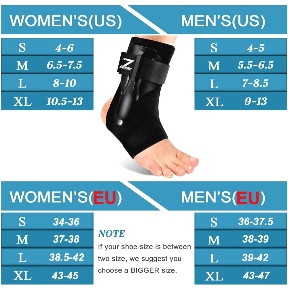 1PC Ankle Support  Bandage Foot Guard Protector Adjustable Ankle Sprain Orthosis Stabilizer Plantar Fasciitis Wrap-Black Right Foot