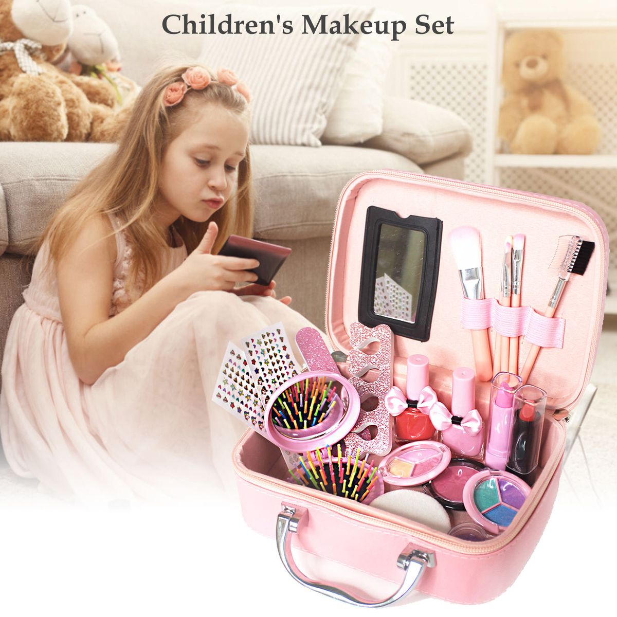 Pretend Play Cosmetics Set Beauty Makeup Kit Children Girls