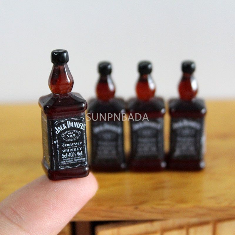16 Scale Miniature Dollhouse Wine Mini Whisky Bottle Drinks