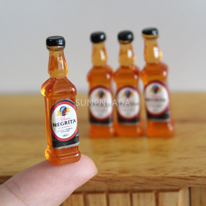 16 Scale Miniature Dollhouse Wine Mini Whisky Bottle Drinks