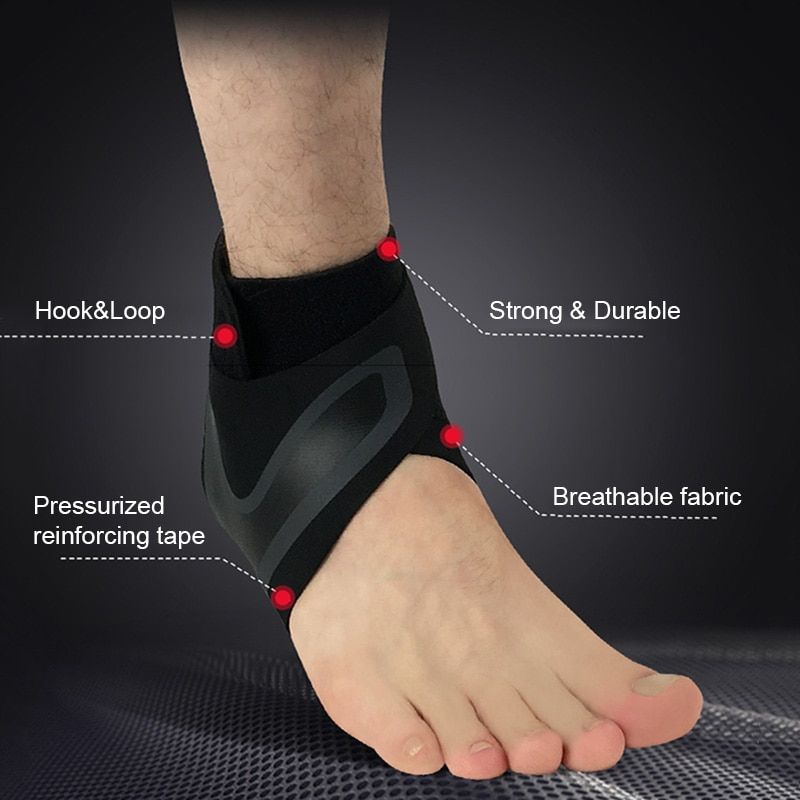 Sport Ankle Support  Elastic Band Safety Running Basketball Fitness Foot Heel Wrap Bandage Fascitis Plantar Left XL