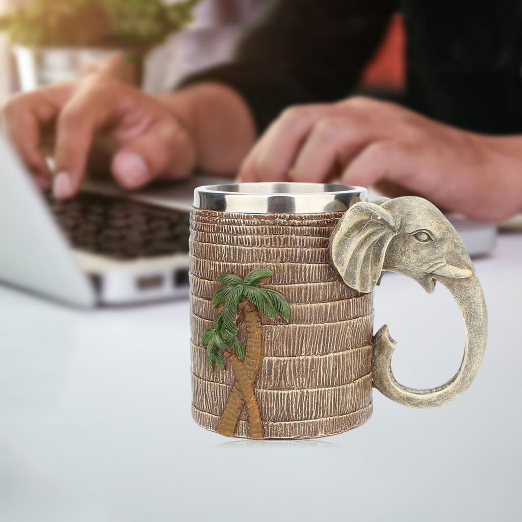 Wooden Barrel- Mug 600ML Wood Stainless Steel Cup Wall Cocktail