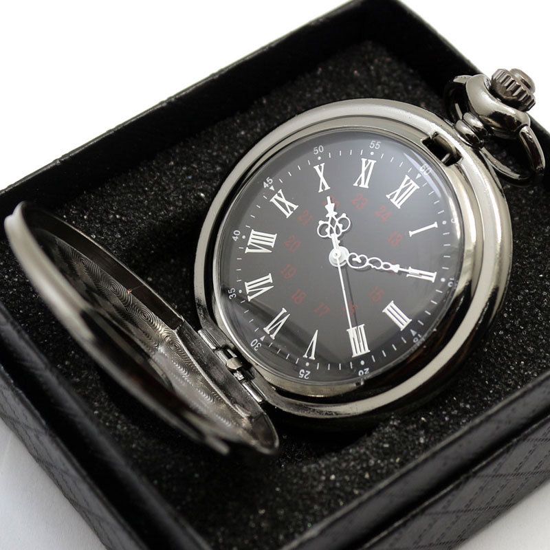 Metal Steam Punk Quartz Pocket Watch Men's Clock Gift