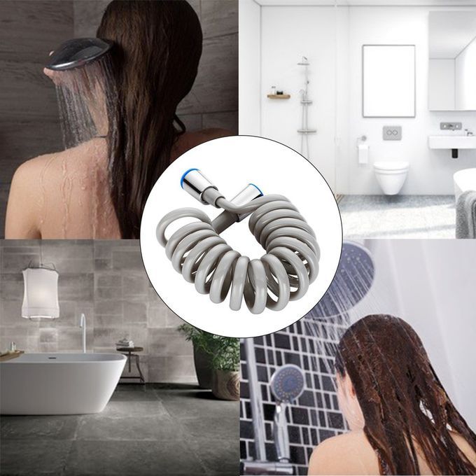 Spring Shower Hose Toilet Bidet  Er Telephone Line Plumbing Hose Nozzles-gray-1.5m