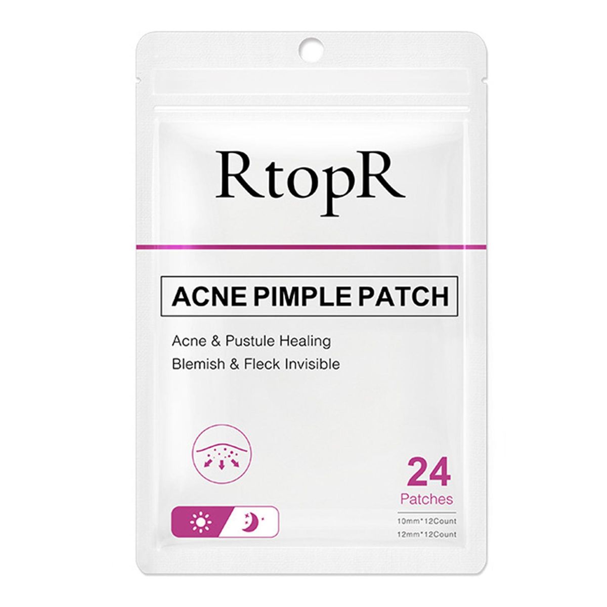 RtopR 24 Patches Acne Pimple Patch Day & Night Invisible Protection Isolate Pollution Waterproof Sweatproof Strong Adhesion