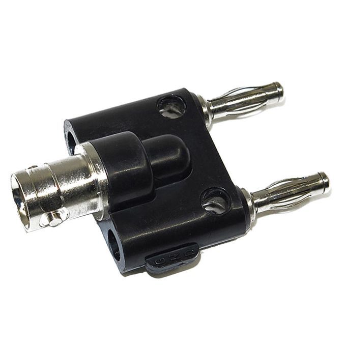 BNC Female To Two Dual Banana Binding Male   Connector Adapter