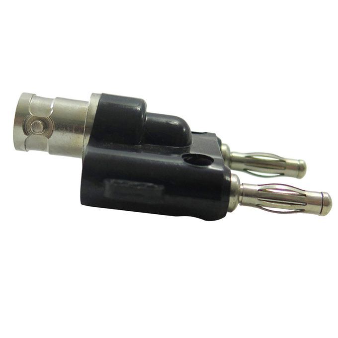 BNC Female To Two Dual Banana Binding Male   Connector Adapter