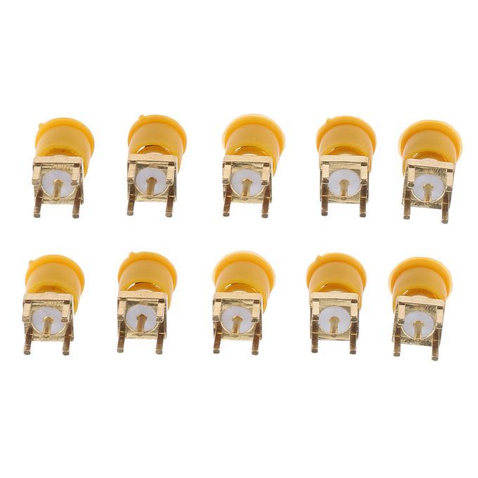 10x Gold SMA Female Connector Straight Solder PCB Mount Connector 13