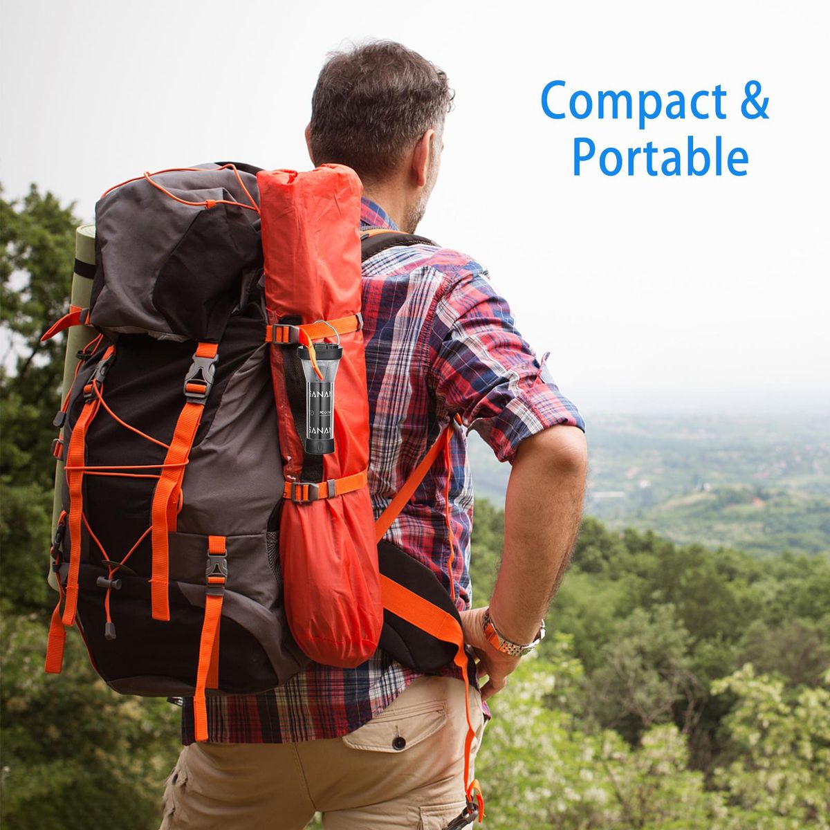 USB Rechargeable Flashlight Waterproof Camping Tent Light Magnetic Work Light with Tripod for Outdoor Camping Emergency