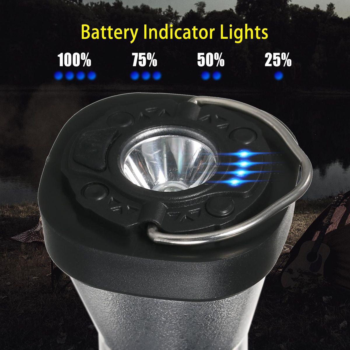 USB Rechargeable Flashlight Waterproof Camping Tent Light Magnetic Work Light with Tripod for Outdoor Camping Emergency