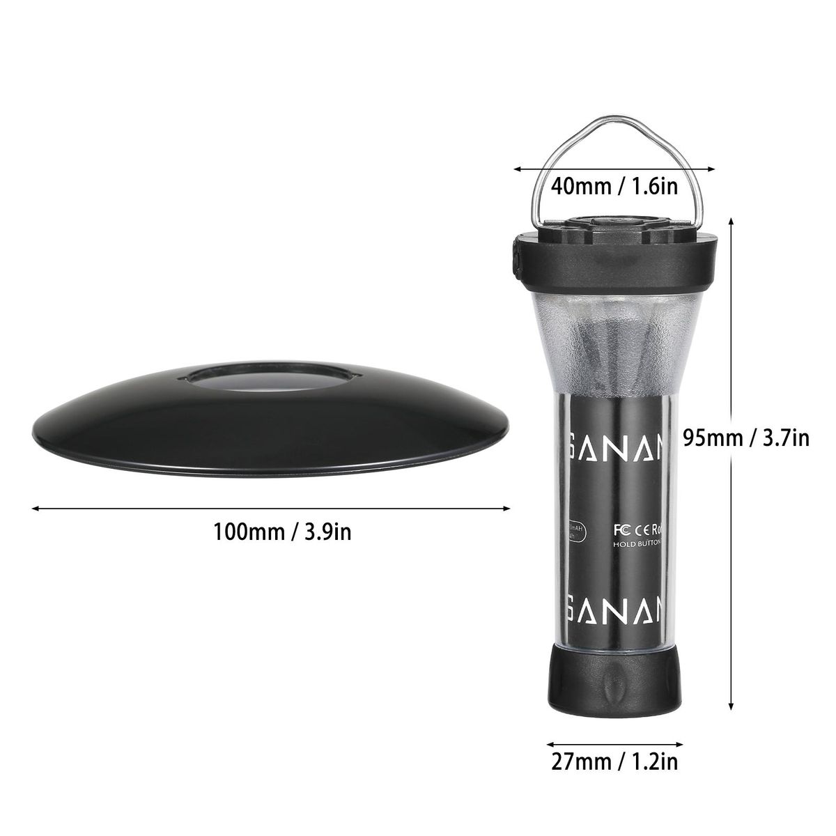 USB Rechargeable Flashlight Waterproof Camping Tent Light Magnetic Work Light with Tripod for Outdoor Camping Emergency