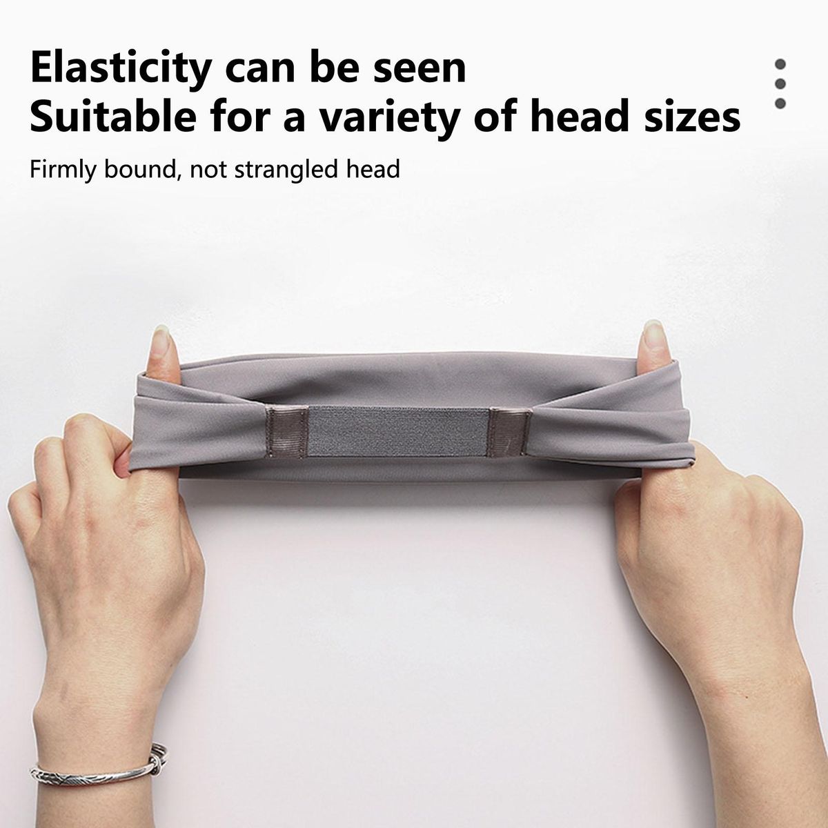 Sweat Headband Yoga Gym Wide Headband Grey