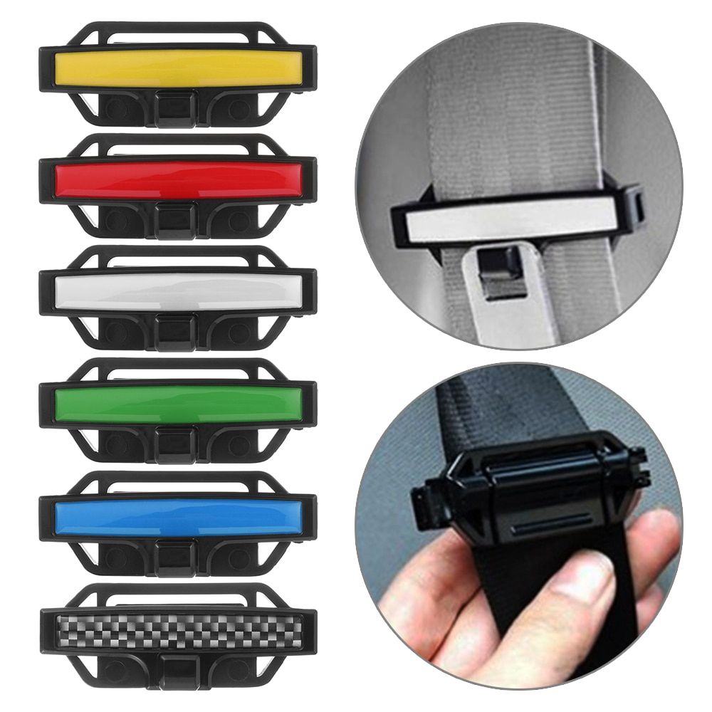 2Pcs Safety Belt Protection Clip Seat Belt Clamp Buckle