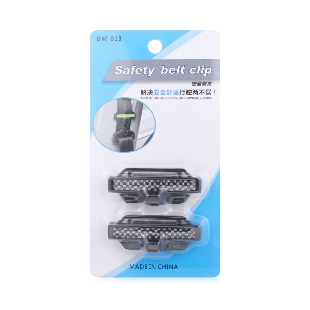 2Pcs Safety Belt Protection Clip Seat Belt Clamp Buckle
