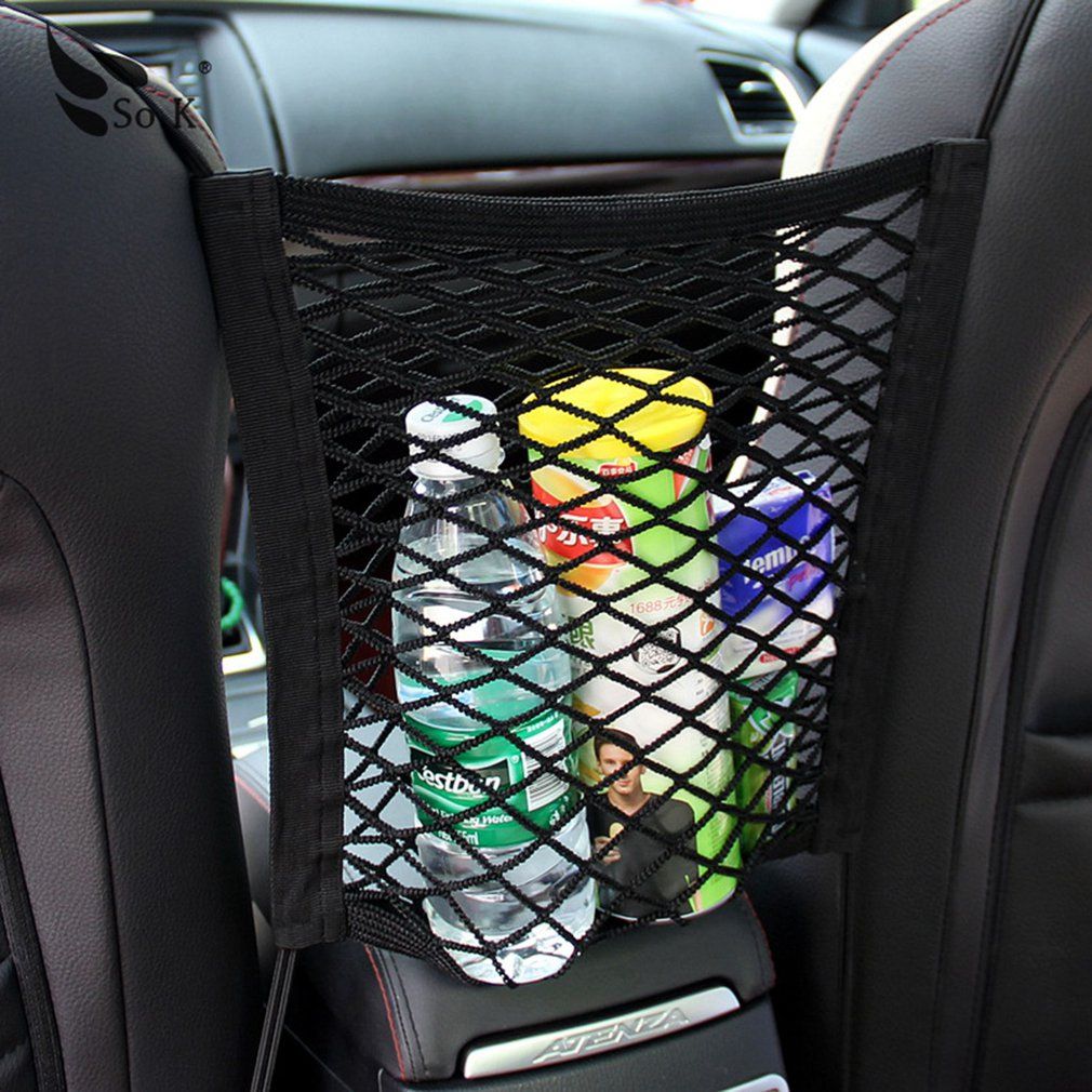 Car Tidy Cargo Rear Trunk Seat Storage Organizer Pocket Elastic Mesh Net Bag