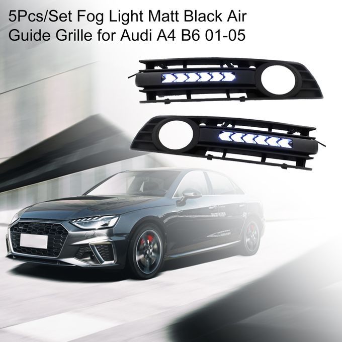 5Pcs/Set Fog Light Matt Black Air Guide Grille 8E0807681-
