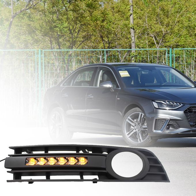 5Pcs/Set Fog Light Matt Black Air Guide Grille 8E0807681-