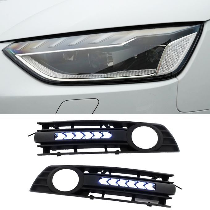 5Pcs/Set Fog Light Matt Black Air Guide Grille 8E0807681-