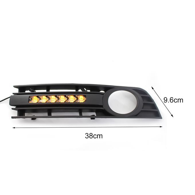 5Pcs/Set Fog Light Matt Black Air Guide Grille 8E0807681-