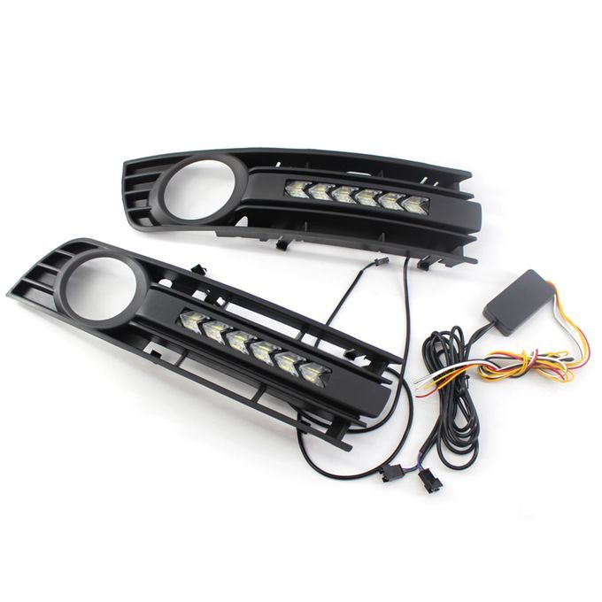 5Pcs/Set Fog Light Matt Black Air Guide Grille 8E0807681-