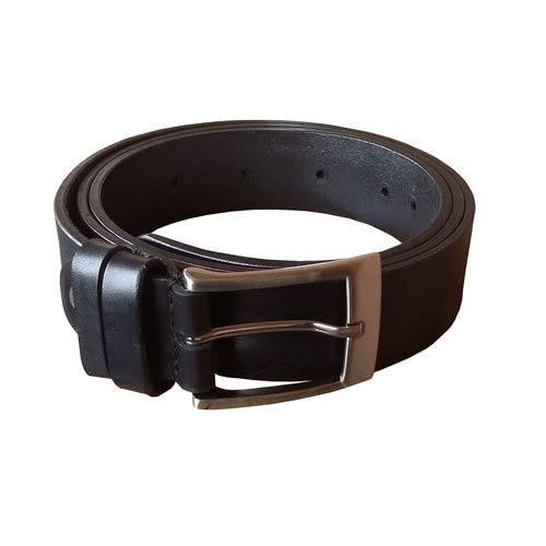 Genuine Leather Strap Belt For Men - Black