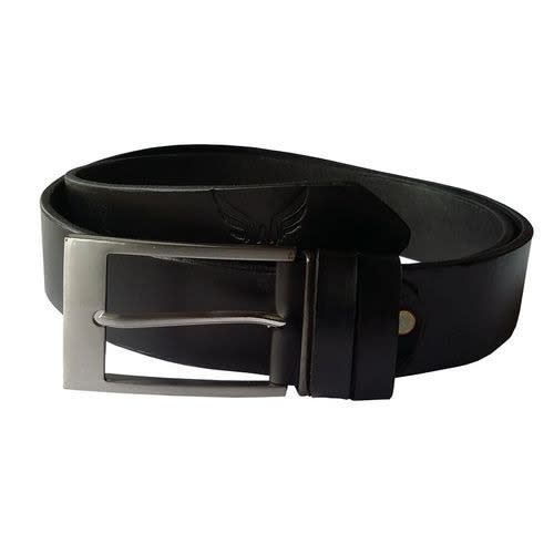 Genuine Leather Strap Belt For Men - Black