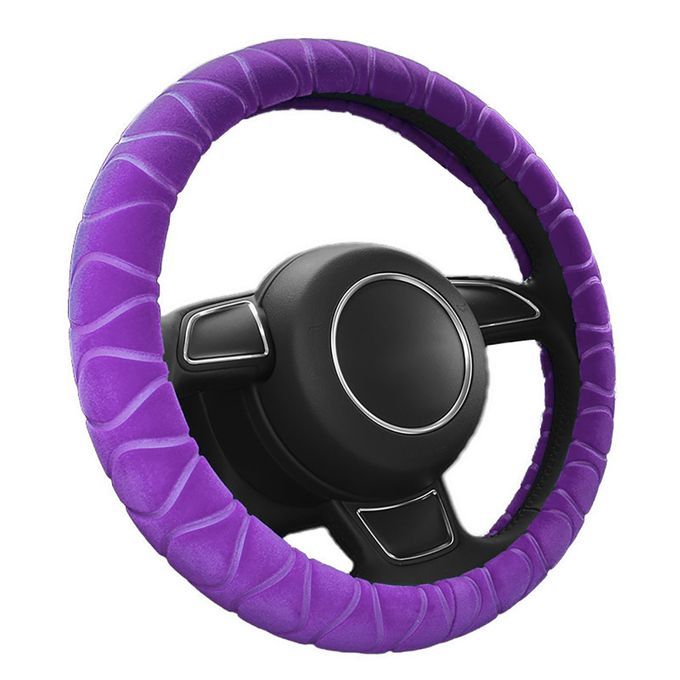 Universal Steering Wheel Cover Warm Plush-Cream-coloured