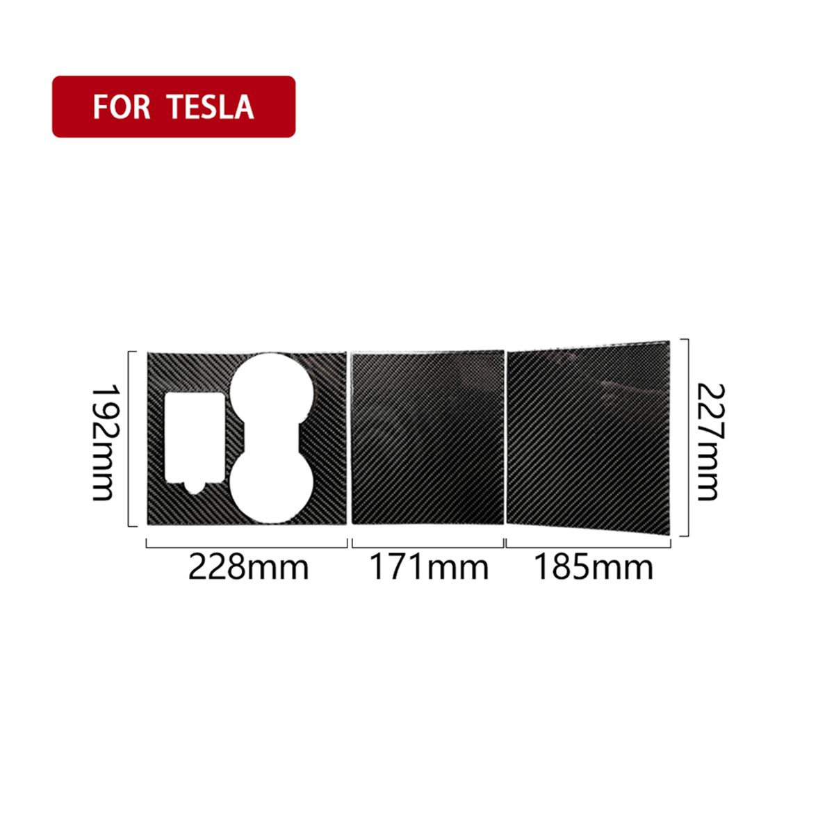 3 Pieces/Set Of Carbon Fiber Car Console Center Storage Box