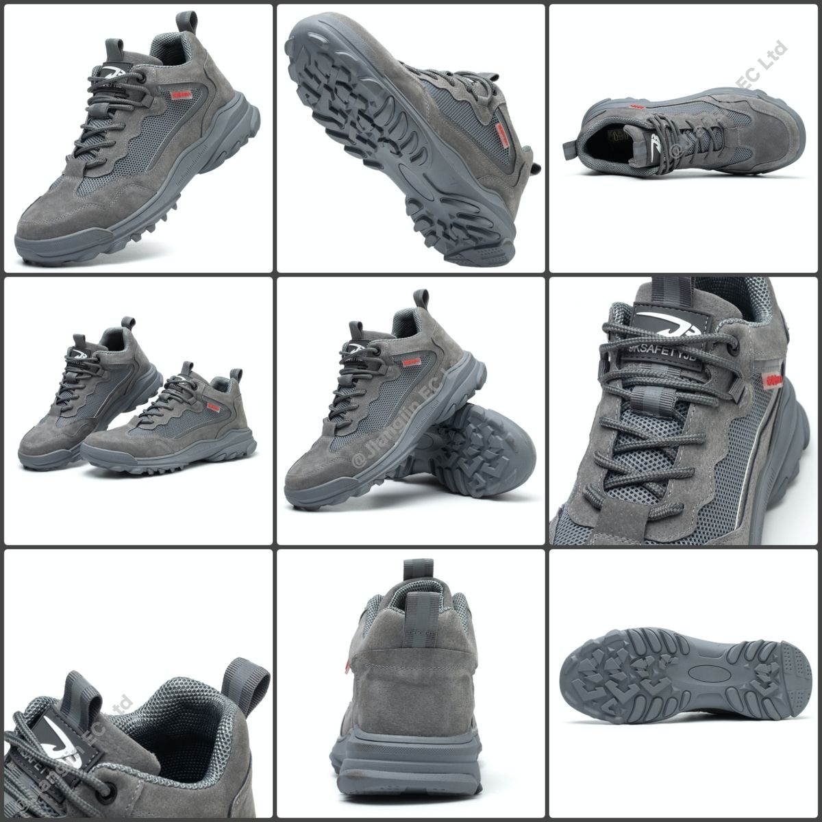 Safety Boots Steel Toe Work Shoes Breathable Leather Upper